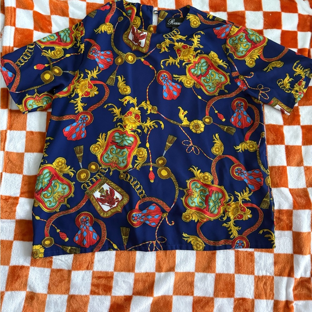Vintage Print Blouse